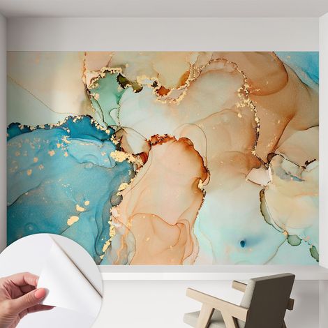 Fotomurale adesivo - parete decorativa - decorazione casa - stile moderno parete - Astratto colorato 152x104 cm (1/5)