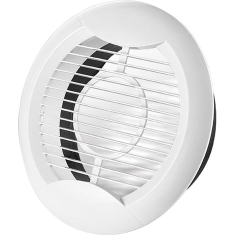 Grille d'aération ronde réglable pour installation au plafond et au mur, convient pour la circulation de l'air intérieure et extérieure, matériau plastique ABS (125 mm) (1/5)