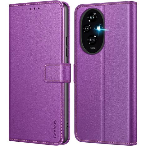 Handyhülle Honor 200 Leder Klapphülle Magnetverschluss Honor 200 Lila (1/5)