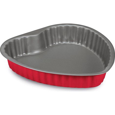 Guardini, Stampo cuore 25x25 cm, Acciaio con rivestimento antiaderente, Rosso e Grigio, Made in Italy, Linea Rossana