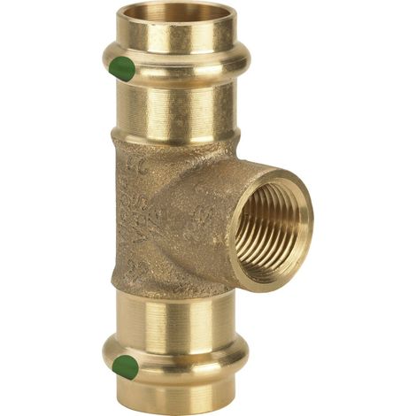 Viega Profipress Sanpress raccordo a T, d1 28, Rp 1/2, d2 28 bronzo rosso o bronzo al silicio modello 2217.2, 119768