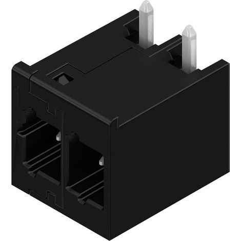 Boîtier pour connecteur CI Mâle, 2 contacts 1 rang , pas 5mm ( Prix pour Paquet de 6 )