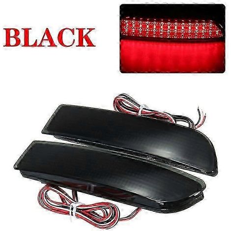 Lot de 2 feux arrière à LED pour voiture, feu stop, réflecteur de pare-chocs arrière pour Toyota Avensis/Alphard Mk I/RAV4, rouge, antibrouillard, noir