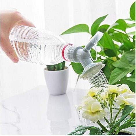 10cm Bottle Cap Sprinkler Nozzle 2 in 1 Head Plastic Watering Bottle Can Spout for Bottle Flower Plant Watering Cans Shower Head Garden Tool (Grey Color) (1/5)