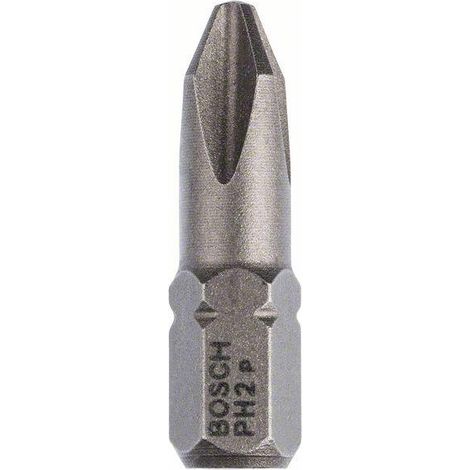Bosch Accessories 2607001512 Inserto a Croce Impronta (cacciavite): 1/4 (6.3 mm) Forza: Croce Phillips PH 2 25 mm