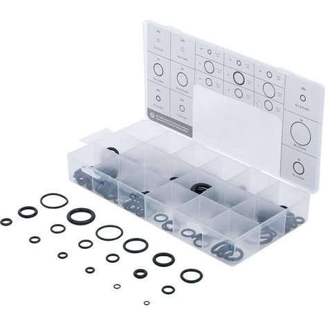 Assortiment de Joints Toriques D.3-22 mm - 225 pcs - Caoutchouc Résistant - Étanchéité Fiable - D-Work