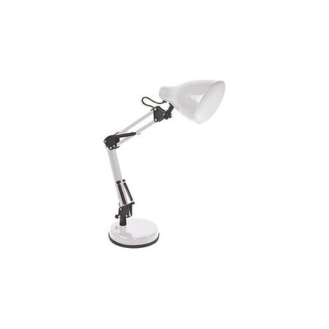Lampe de bureau articulée blanche fonctionne avec ampoule E27