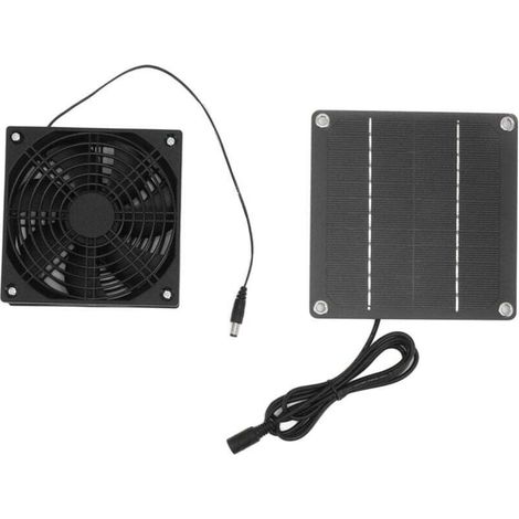 Kit de ventilateur de panneau solaire ventilateur d'extraction solaire en silicium monocristallin 2200 tr/min avec housse de protection pour serre (1/4)