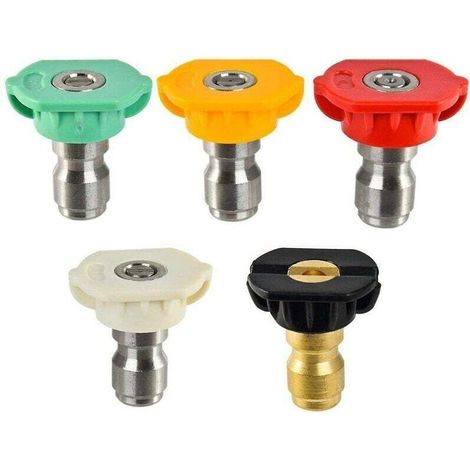 Sprühdüsen für Hochdruckreiniger, 1/4"-Schnellanschluss, Mehrwinkel-Hochdruckreinigerteile - Crezuo