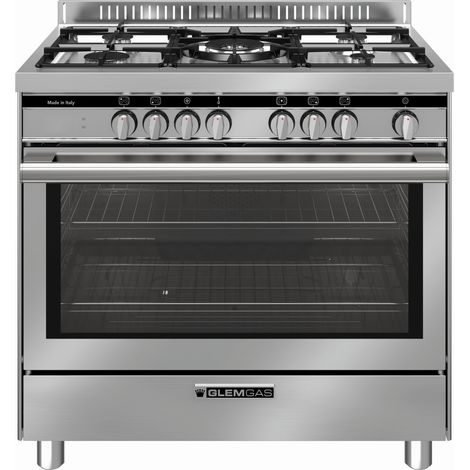 Glem Gas ST965MI. Tipo di prodotto: Cucina, Colore del prodotto: Cromo, Acciaio inox, Tipo di controllo: Manopola. Tipo di piano cottura: Gas, Numero totale di fuochi: 5 Fornello(i), Tip... - MST965MI (1/5)