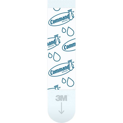 Lot de 2 Command™ Porte-savon pour salle de bains, nickel satiné + 2 moyennes languettes résistantes à l'eau