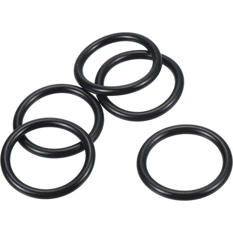 Joint Torique Nitrile Caoutchouc 35mm OD 27mm ID 4mm Largeur, 25 Pcs Métrique Scellage Joint pour Robinet Plomberie Automobile Réparation, Noire (1/5)