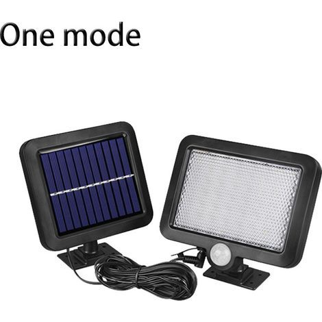 56 luces solares LED blancas impermeables de seguridad para jardín, patio y estacionamiento - Potente luz solar para exteriores con sensor de movimiento (1/3)