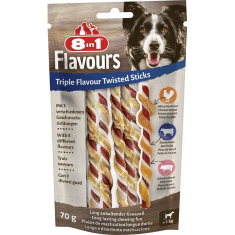 8in1 Flavours Kaustange Triple Flavour Twists 113 g Hundeleckerlis (1/2)