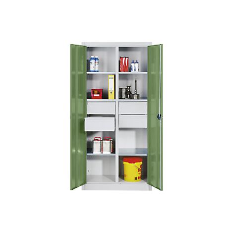 C+P 760326 Armoire d'atelier en tôle d'acier 6 tablettes (1/3)