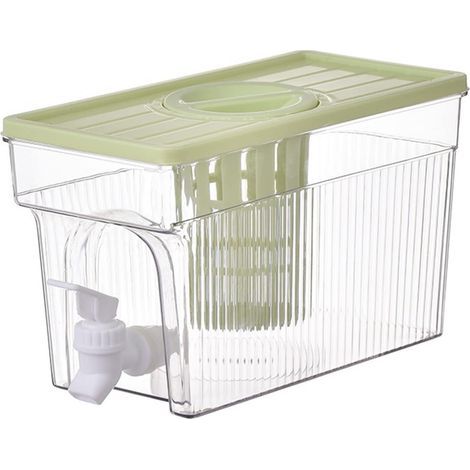 Distributeur d'eau de comptoir Distributeur de jus de lait Réfrigérateur avec robinet Bouilloire froide Théière Seau de boisson froide-5L (1/4)