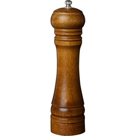 Moulin à poivre manuel en bois pour épices, multifonctionnel, à noyau en céramique, couleur rétro, 20 cm