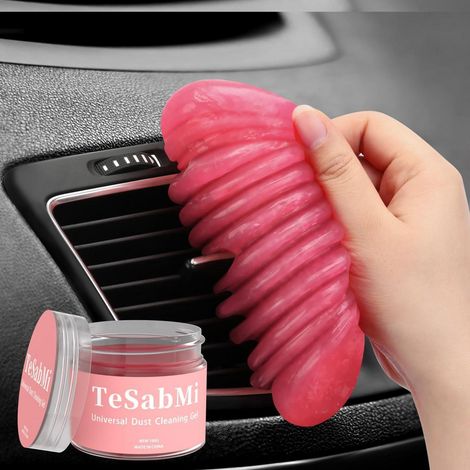 Auto Reinigungsgel Rosa, Wiederverwendbare Reinigungsknete für Auto & Elektronik (1/5)