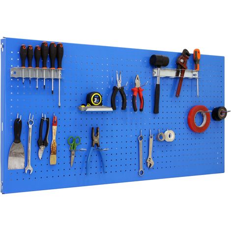 Simonrack Wandpanel blau zur Werkzeugorganisation