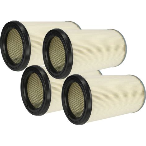 vhbw 4x Filtro plisado compatible con Kärcher NT 601, NT 602, NT 802 I, NT 200, NT 602 LP aspiradora - azul plata blanco (1/4)