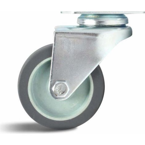Lot de 12 Roulettes Pivotantes 50mm Polypropylène Acier Charge 50kg Pour Meubles Atelier Chariot (1/5)