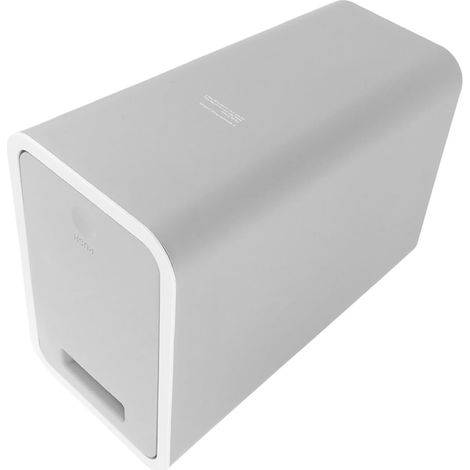 poubelle rectangulaire avec couvercle à bouton poussoir bac
