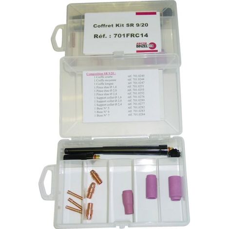 Kit manutenzione accessori saldatura Binzel 701frc14 rame ceramica