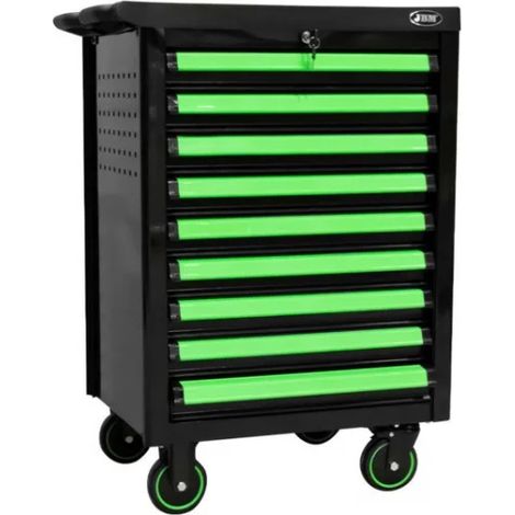 JBM 53867 Cassettiera verde a 9 cassetti con divisori
