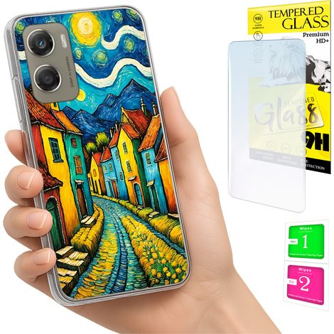 Funda para Motorola Moto G06 / G06 Power, cubierta trasera ART + cristal (1/5)