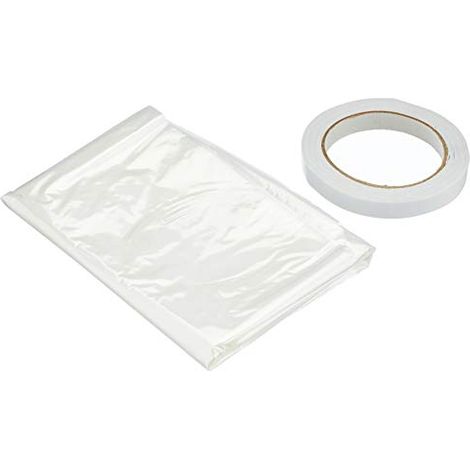 Merriway BH04947 Kit d'Isolamento per Porte e Finestre con Nastro Biadesivo in Dotazione, Bianco, 6 x 1.5 m (1/4)