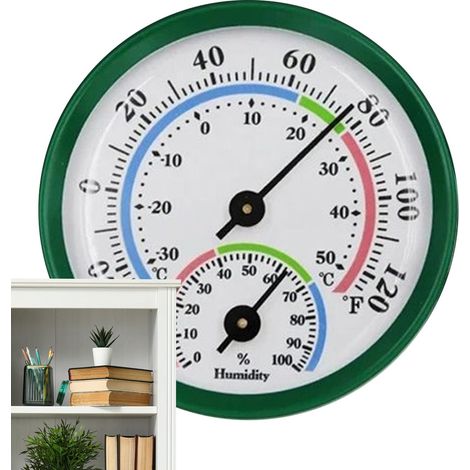 Jauge de Température pour Réfrigérateur Petit Hygromètre D'Humidité Thermomètre De Serre À Aiguille Sans Pile Requise pour Utilisation en Intérieur Maison Serre Réfrigérateur (1/5)