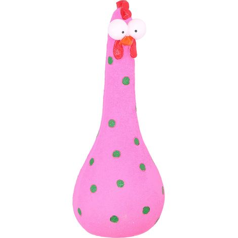 Statua di gallina rosa – colori vivaci – giardino, soggiorno, cortile – decorazione a tema animale