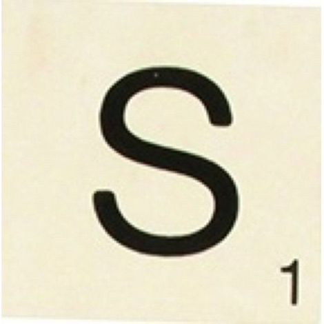 MégaCréa DIY - Grande lettre en bois façon scrabble 10 cm Lettre S (1/2)