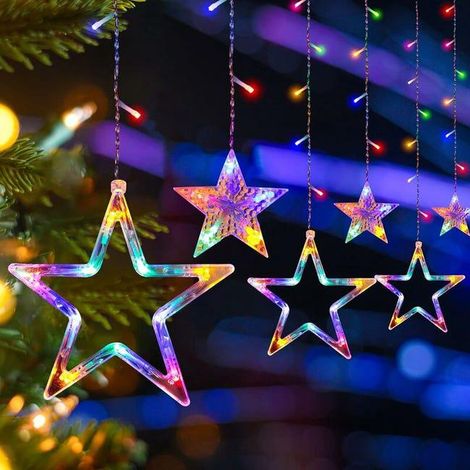 Guirlande lumineuse étoilée, 3,5 m, perles étanches, décorations de Noël intérieures/extérieures, 4,5 V (1/5)