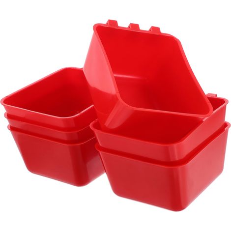 6pièces Lot de Tasses pour Cage à Oiseaux Tasses Alimentation pour Cage pour Poulailler Accessoires pour (1/5)