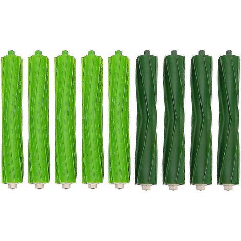 Lot de 4 rouleaux-brosses en caoutchouc multi-surfaces pour aspirateurs robots iRobot Roomba i7, i8, E5, E6, E7 - Brosses de remplacement compatibles, nettoyage efficace des sols durs et tapis, pack d (1/5)