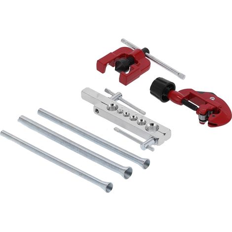 Outil d'évasement de Frein, Outil d'évasement de Conduite de Frein, Kit d'outils d'évasement de Conduite de Frein avec 3 Ressorts, 6 Pièces, Kit d'outils d'évasement en (1/5)