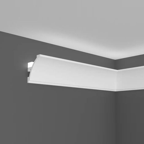 PROVISTON  Lichtleiste  Polymer  45 x 52 x 2000 mm  Weiß  Indirekte Beleuchtung  Led-Beleuchtung (1/5)