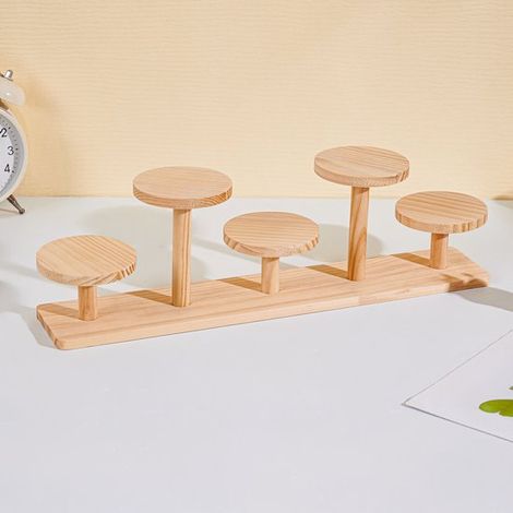 Modellständer aus Holz, Halter für Figuren, Sammlerpuppen, Schmuck, elegante Vitrine, Sockel, mehrstöckiges Regal