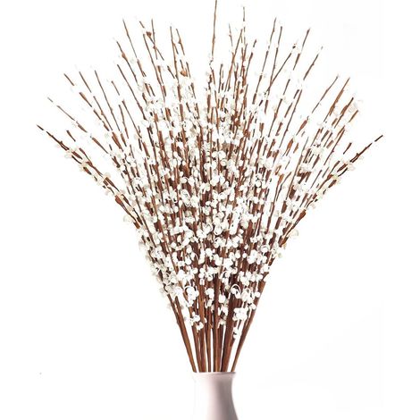 10 fleurs de jasmin artificielles de 75 cm de long, fausses fleurs de jasmin pour mariage, décoration florale DIY, maison, bureau, fête (blanc)-AquaForge (1/5)