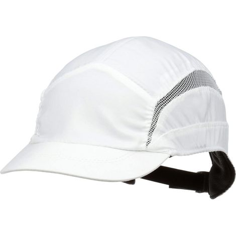 3M(TM) First Base(TM) 3 Casquette antiheurt 2030604, Classic, blanc, visiere reduite, 55 mm