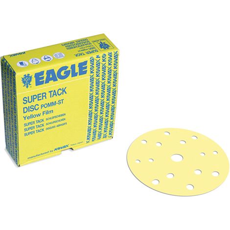 Kovax 524-1000 DISCS YELLOW FILM 150 mm Durchmesser P1000 15 LOCH 50 PIECES