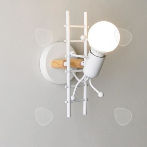 2 pièces applique murale art méchant, design escalier contemporain, lampe décorative chambre enfant et couloir