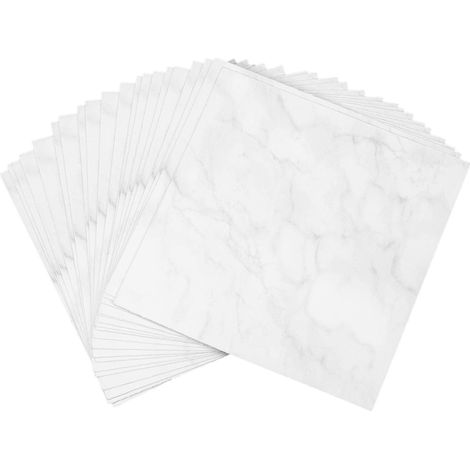 Set of 20 self-adhesive, 10 x 10 cm diagonal, waterproof PVC tiles for bathroom furniture (1/5)