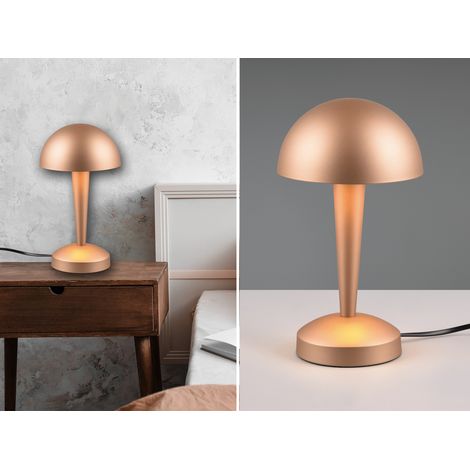 LED Tischleuchte CANARIA aus Metall mit Touchfunktion Coffee Gold, Höhe 26cm (1/5)