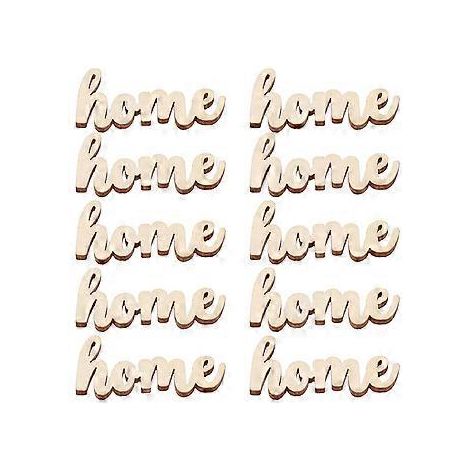 15-teiliges Deko-Set aus Holz mit englischem Wort „Home“ für Hochzeiten, Partys und Feiern zu Hause