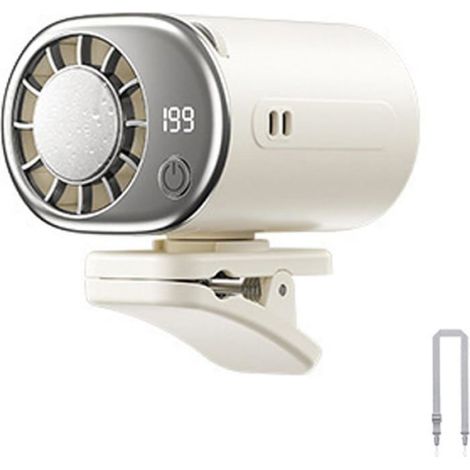 Ventilateur - Batterie Intégrée 2000 mAh - Rechargeable USB - Usage Intérieur et Extérieur - 1 Pièce (1/5)
