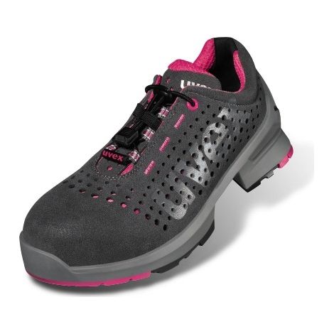 UVEX 1 ladies Sicherheits-Halbschuh gel. Gr. 42 W11 S1 ESD SR grau/pink 8561.8 (1/4)