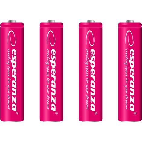 Esperanza Wiederaufladbare Batterien Ni-Mh Aaa 1000Mah 4St. Rot