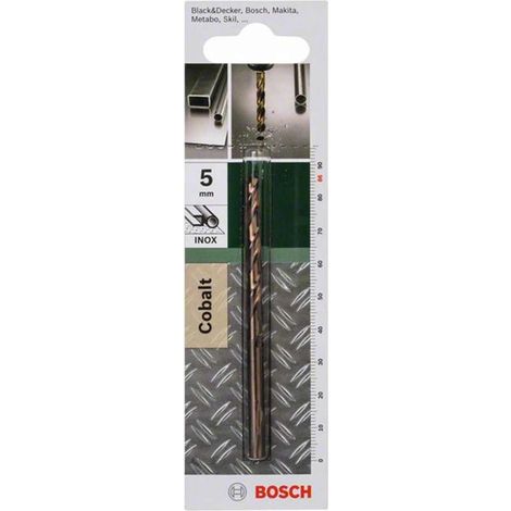Bosch Accessories 2609255072 HSS Metall-Spiralbohrer 5 mm Gesamtlänge 86 mm Cobalt DIN 338 Zylinde (1/4)